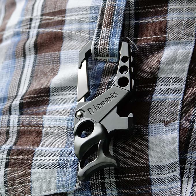 Hephis Skull Heavy Duty Key Chain, Car Emergency Escape Tool, Seat belt Cutter - Image 3