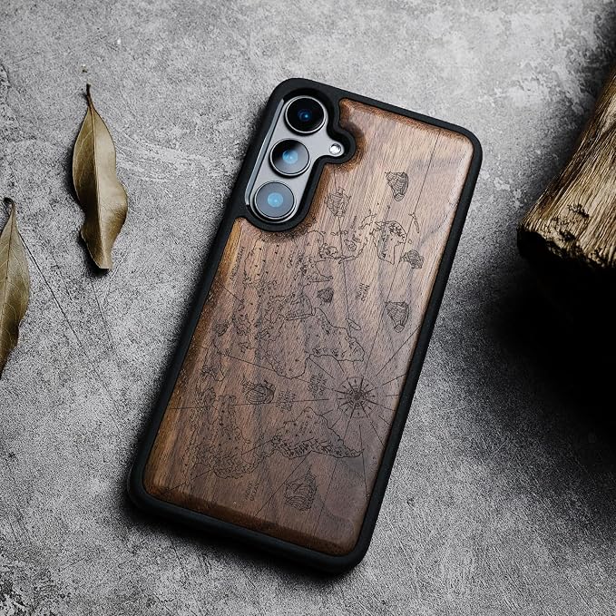 Carveit Wood Case for Galaxy S24 Plus Case Shockproof Protective Cover Unique - Image 4