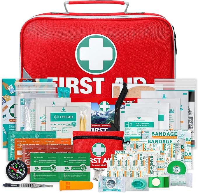 General Medi 2-in-1 First Aid Kit + 43 Piece Mini First Aid Kit -Includes Ice by GeneralMedi
