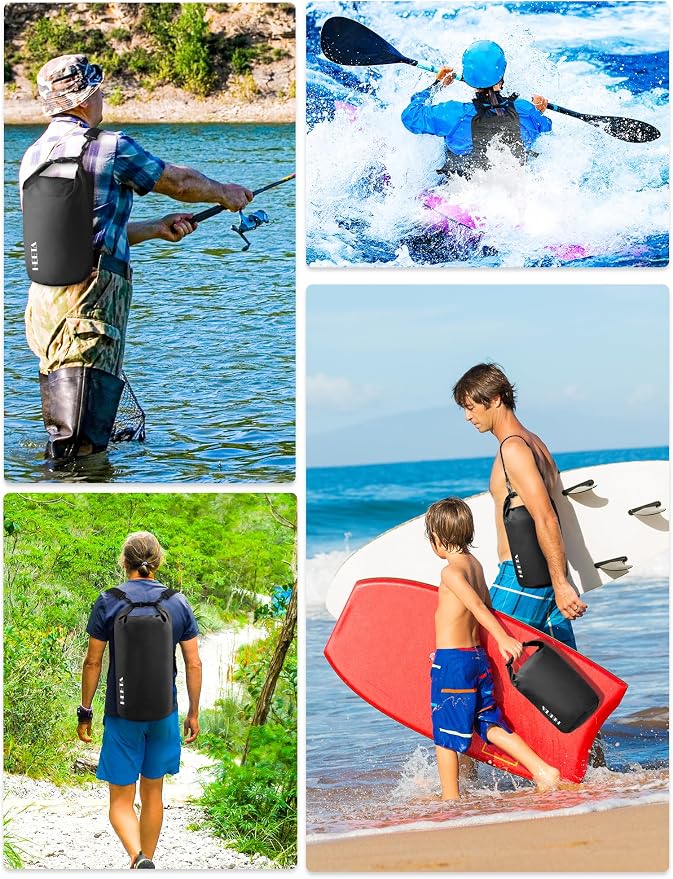 HEETA Waterproof Dry Bag for Women Men, 5L/10L/20L/30L/40L Roll Top Lightweight - Image 5