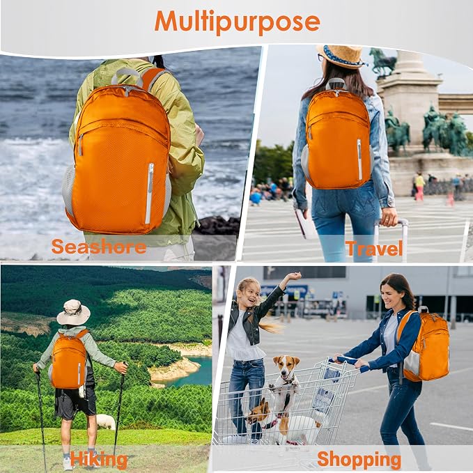 Waterproof Foldable Backpack Dry Storage Lightweight Daypack 35L Outdoor - Image 5