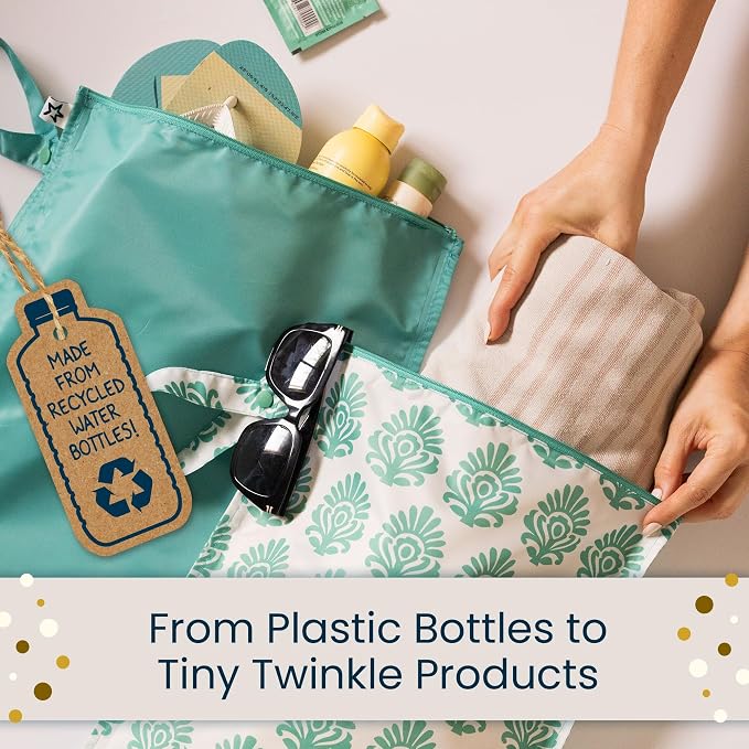 Tiny Twinkle Mess Proof Wet Bags | 2-Pack Reusable Waterproof Wet Bags - Image 8