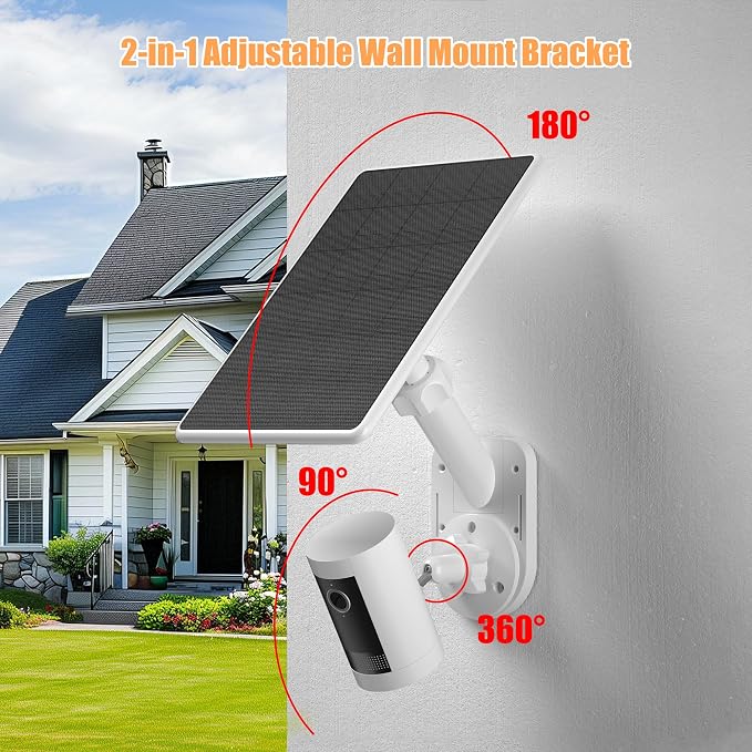 Wall Mount for Cameras and Solar Panels, 2-in-1 Mount for Ring, etc Solar Panel - Image 4
