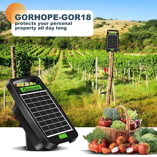 10 Miles Solar Powered Electric Fence Charger, Output 0.18J Electric Fence - Image 5