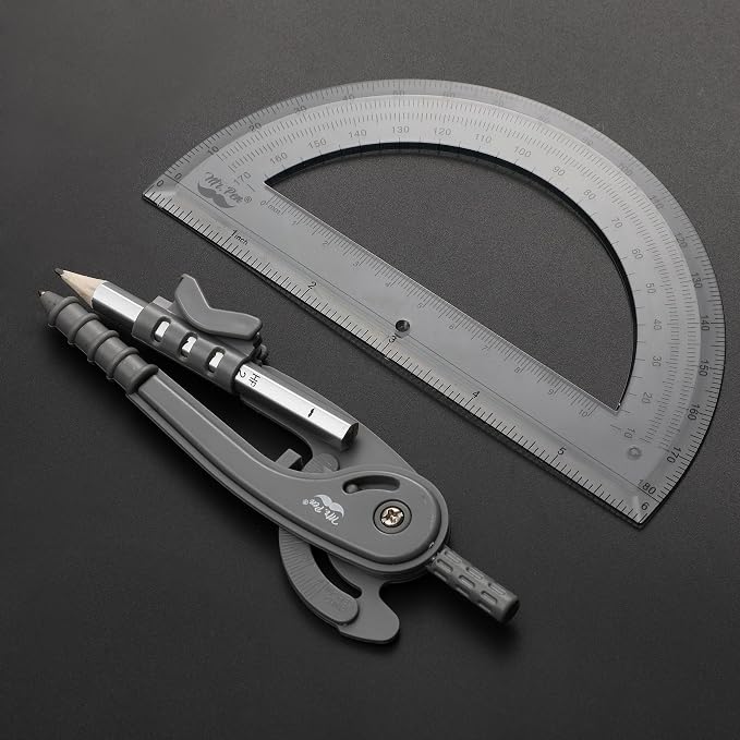 Mr. Pen- Geometry Compass and Protractor Set, 6 Inch Compass, 6 Inch Protractor - Image 5
