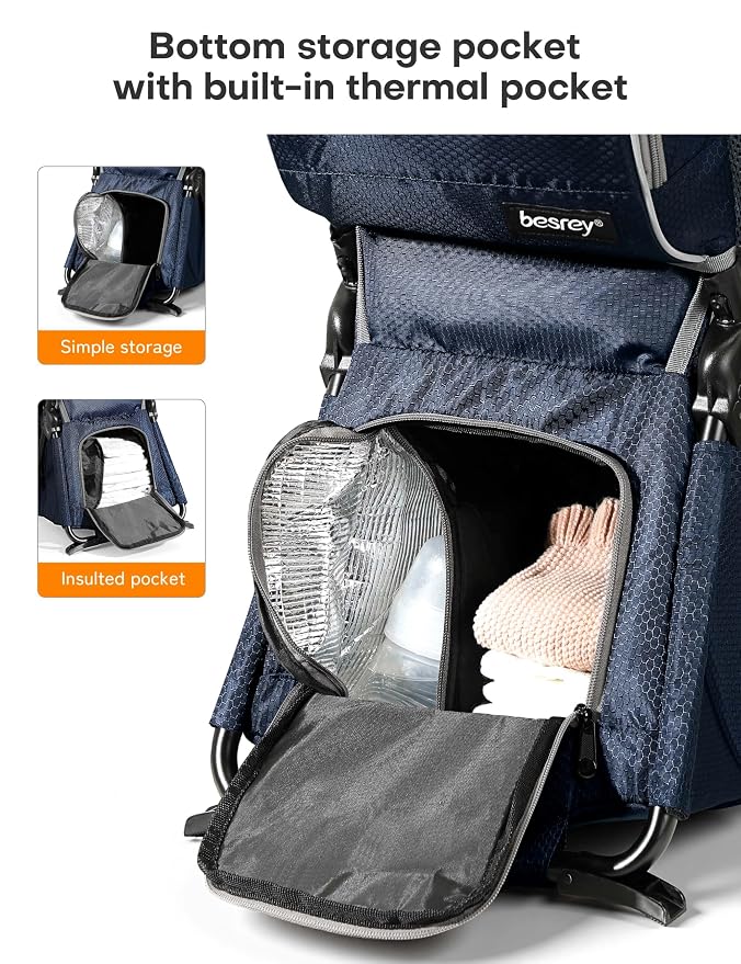 besrey Baby Backpack Carrier, Toddler Hiking Backpack - Image 3