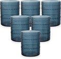 18PCS Hobnail Plastic Drinking Glasses - 14Oz Beaded Mixed Drinkware Sets by Joyido