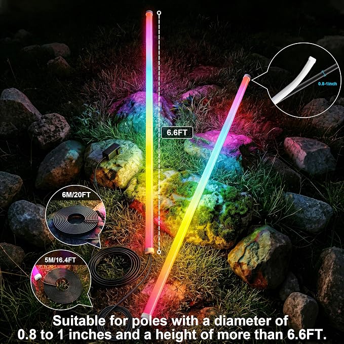 AILBTON 2-Pack 6.6FT RGB+IC Neon Ambient Light - Image 4