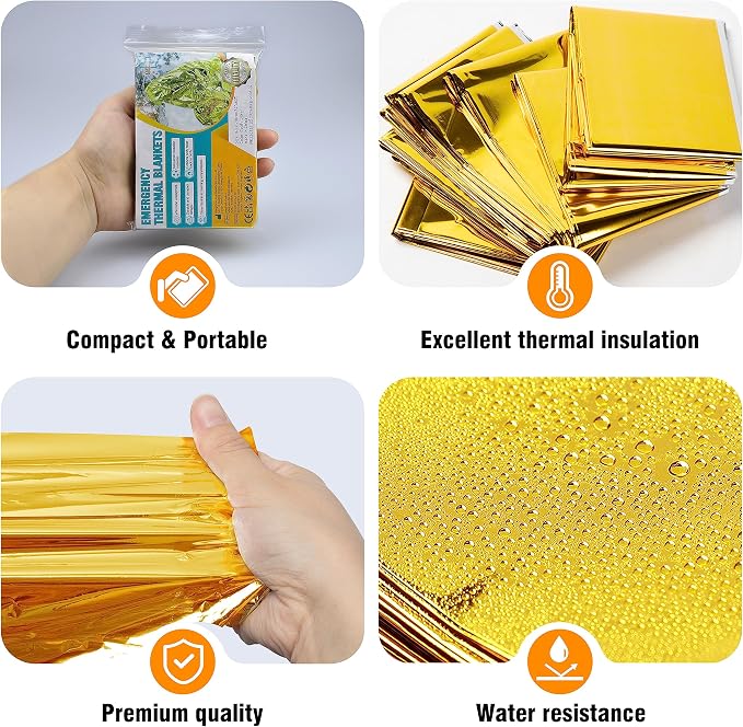 General Medi Emergency Blanket, Emergency Gold Foil Blanket– Perfect - Image 4