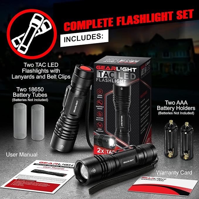 GearLight LED Tactical Flashlights High Lumens - Image 4