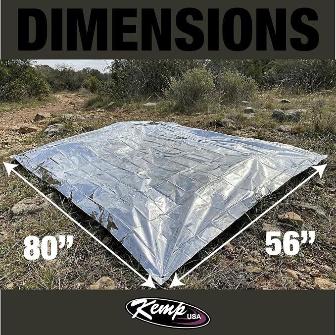 Kemp USA Emergency Mylar Blanket Pack of 25 Lightweight Thermal Reflective - Image 7