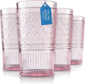 Godinger Highball Drinking Glasses, Acrylic Drinking Glasses Set, Elegant Tall by Godinger