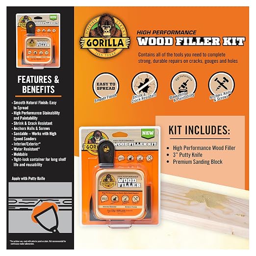 Gorilla All Purpose Wood Filler Wood Repair Kit - Image 2