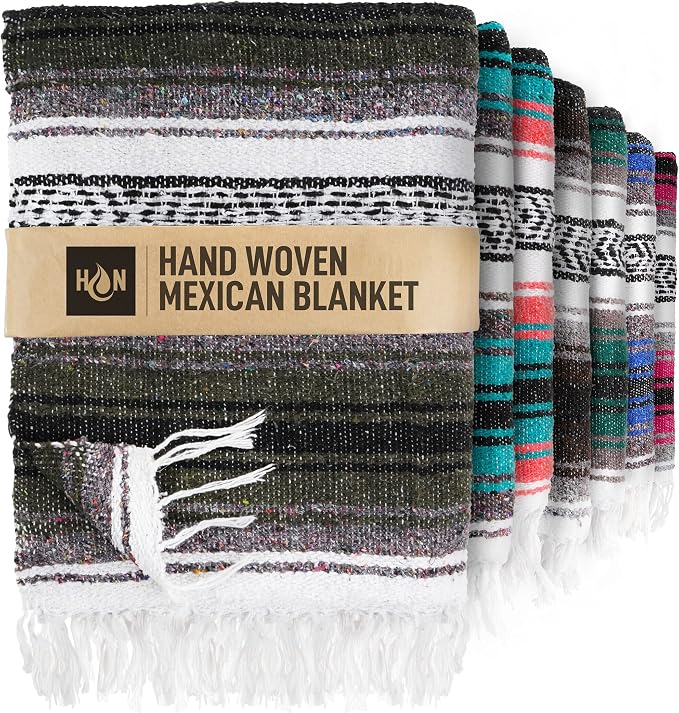 Hydration Nation Authentic Extra Large Mexican Blanket by ZulayKitchen