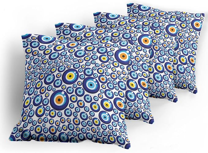 Ambesonne Evil Eye Throw Pillow Cushion Case Pack of 4, Traditional Turkish - Image 5