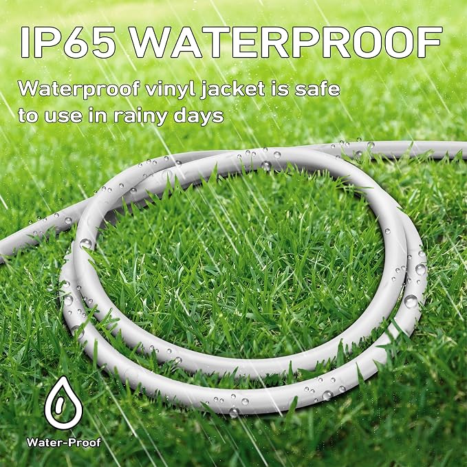 LUCKY TL 2 Pack Indoor Outdoor Extension Cord, 16/3 Gauge White Short Extension - Image 7