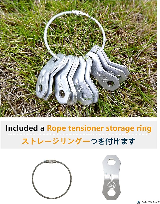 NACETURE Aluminum Alloy Rope Tensioner Tent Guyline Cord Adjuster - Image 3