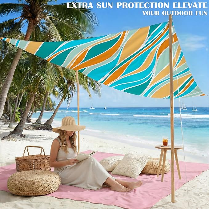 Famstar Beach Blanket Oversized Extra Large 78" X 81", Waterproof Sandproof - Image 3