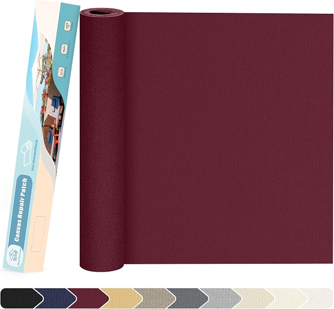 KING MOUNTAIN Canvas Repair Patch 16×30 Inch Self-Adhesive Waterproof Fabric by ForABetterHomeLife