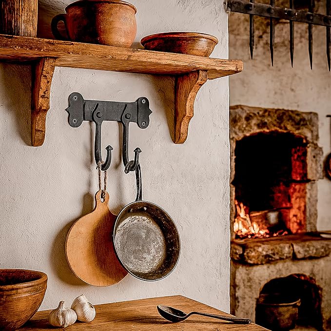 Mystic Colonial Rustic Cast Iron Wall Hanger – Heavy Duty Retro Utility Hooks - Image 9