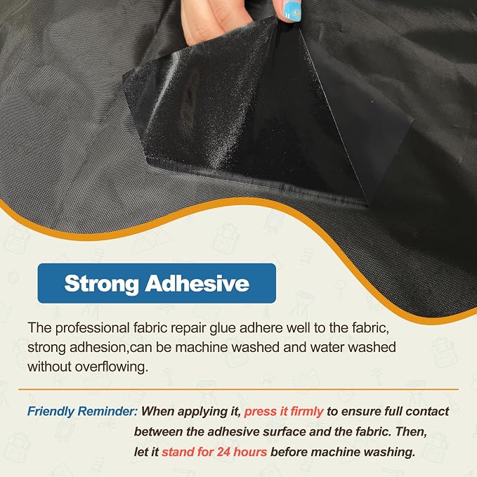 KING MOUNTAIN Self Adhesive Nylon Fabric Repair Patch, 5×8 Inches 8 Pcs - Image 4