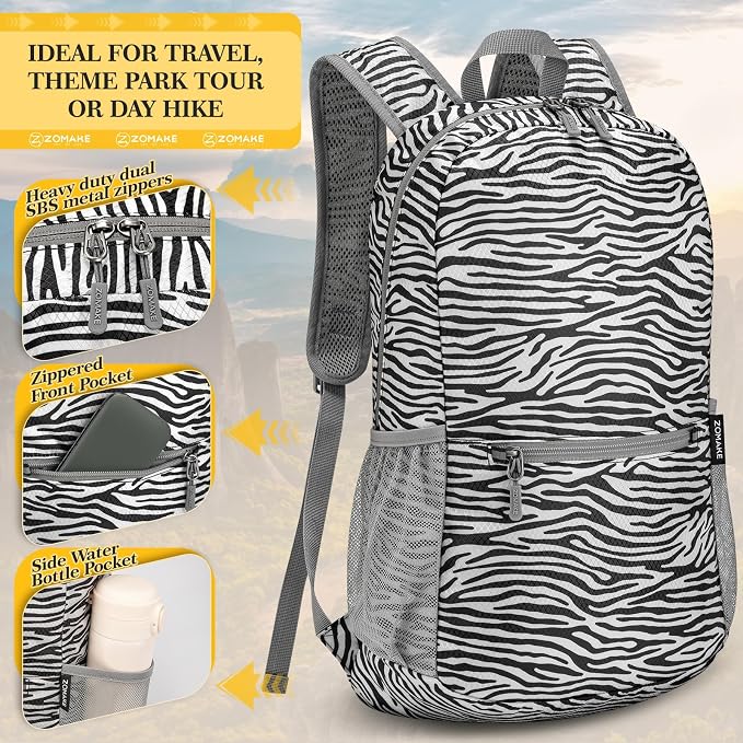 ZOMAKE Ultra Lightweight Hiking Backpack 20L, Packable Small Backpacks Water - Image 4