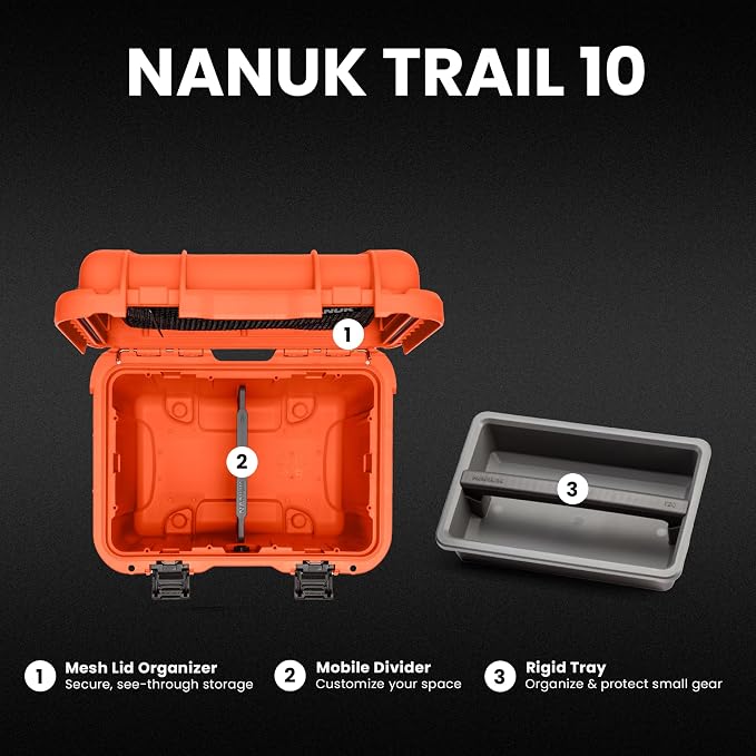 NANUK Trail 10-11.2L Waterproof Storage Box – Modular & Compact Cargo Case - Image 2