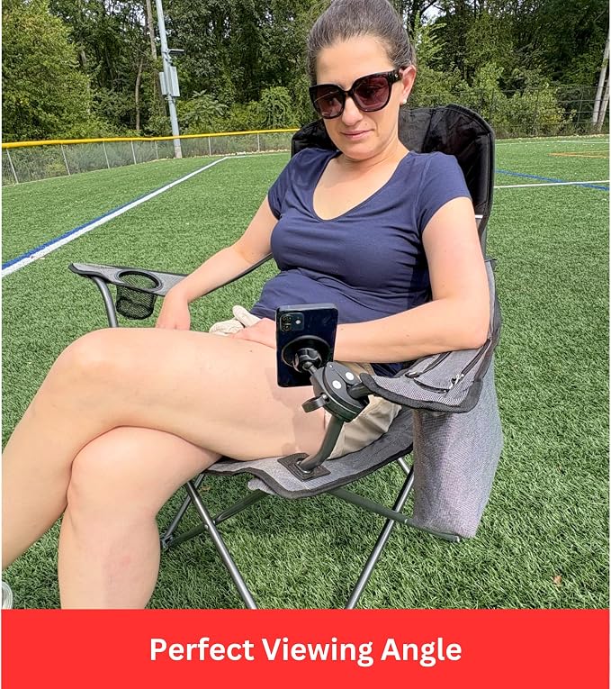 Maxby Camping Chair Phone Holder, MagSafe Compatible Magnetic Phone Mount Clamp - Image 2