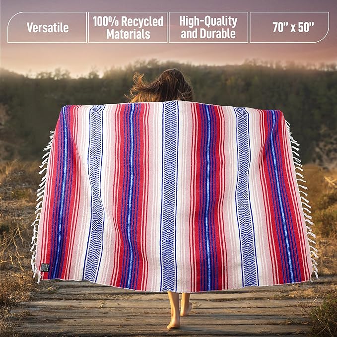 Hydration Nation Authentic Mexican Serape Blanket - Image 5