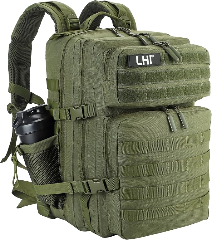 LHI Military Tactical Backpack for Men and Women 45L Army 3 Days Assault Pack by LHI