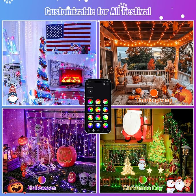 JMEXSUSS 800 LED RGB String Light Outdoor Indoor - Image 6