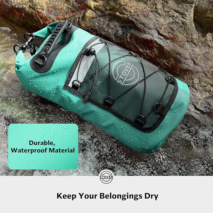 STOVER 5/10/25/30/40/55L Waterproof Dry Bag- Roll-Top Backpack w/Phone Case- - Image 2