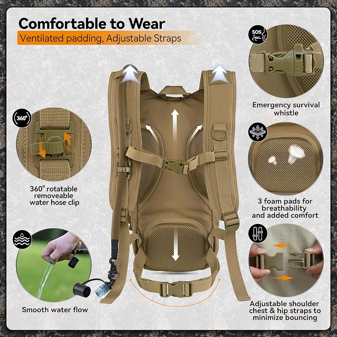 MARCHWAY Tactical Molle Hydration Pack - Image 4