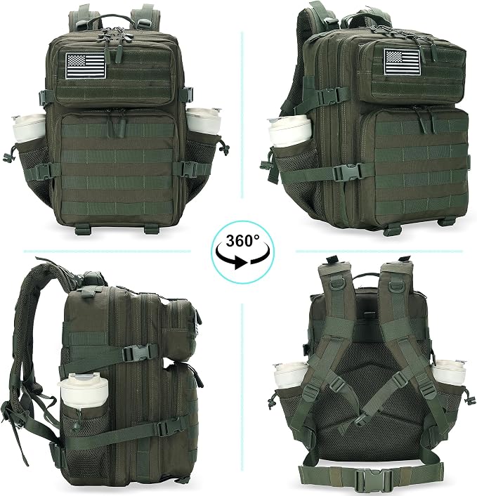 Lovelinks21 25L Military Tactical Backpack Small Assault Pack Molle Daypack - Image 7