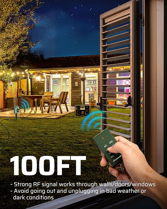 DEWENWILS Outdoor Power Stake Timer, Waterproof Outdoor Timer - Image 3