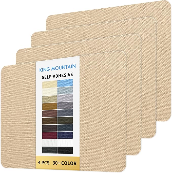 KING MOUNTAIN Canvas Repair Patch 9 x11 Inch 4 Pcs Self-Adhesive Waterproof by ForABetterHomeLife