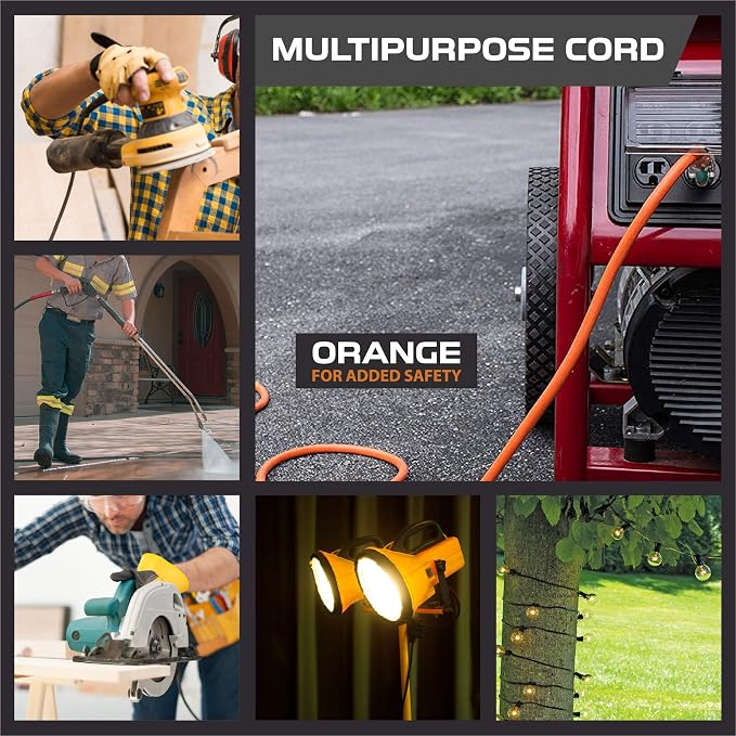 Iron Forge Cable 12 Gauge Extension Cord 10 ft, 12/3 SJTW 10 Foot Heavy Duty - Image 5