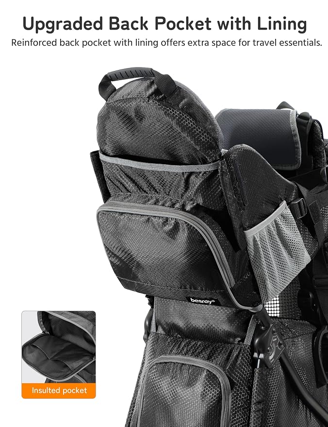 besrey Baby Backpack Carrier, Toddler Hiking Backpack - Image 5