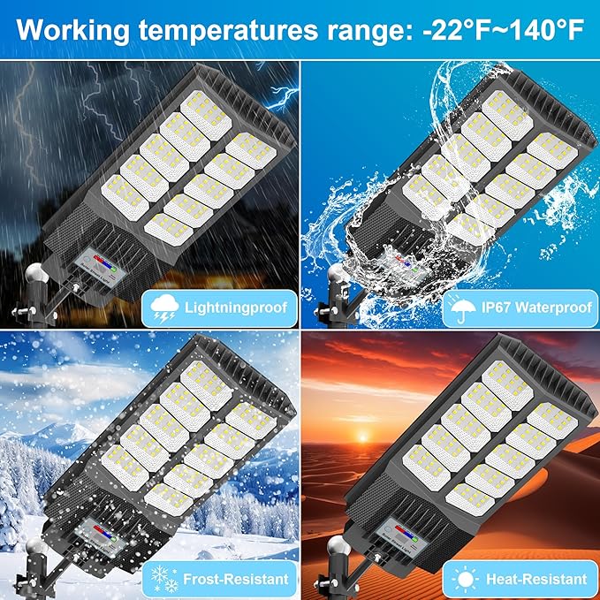 Solar Street Lights Outdoor Waterproof Dusk to Down - Image 3