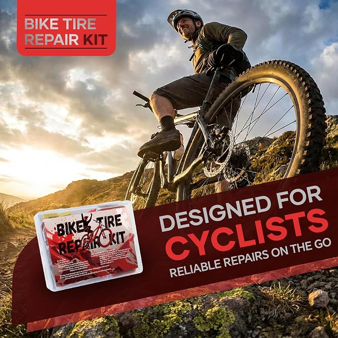 60Pics Bike Tire Repair Kit, Bicycle Inner Tube Patch Kit - Image 8
