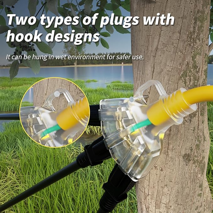 PlugSaf 6 FT 12/3 Gauge Outdoor Extension Cord - Image 4
