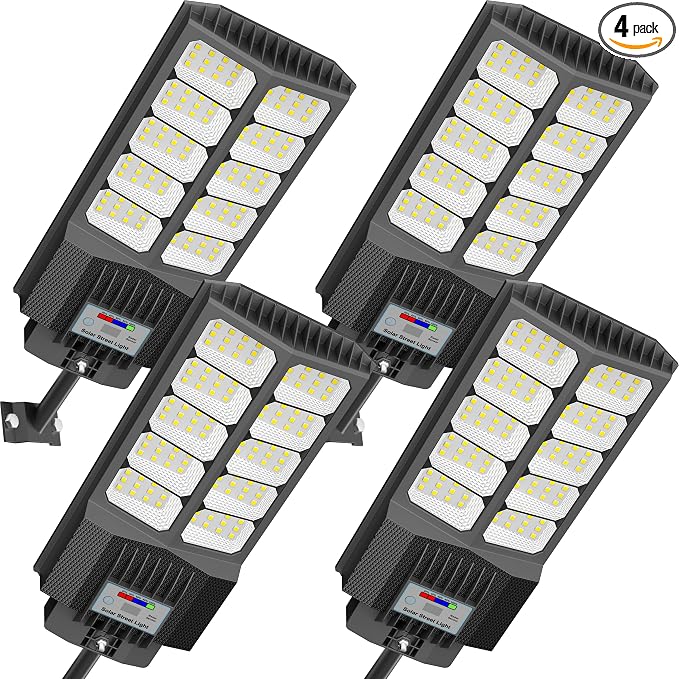 Solar Street Lights Outdoor Waterproof Dusk to Down by XCQMHF