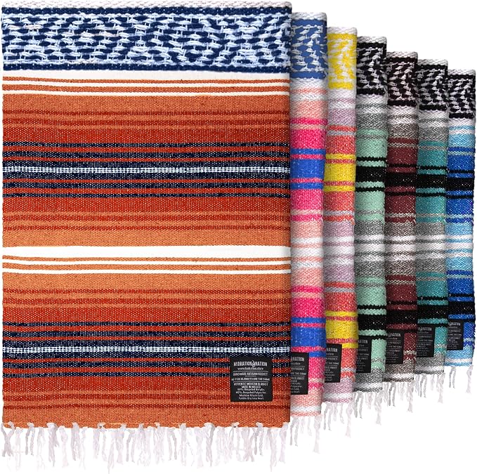 Authentic Large Handwoven Mexican Blanket by ZulayKitchen