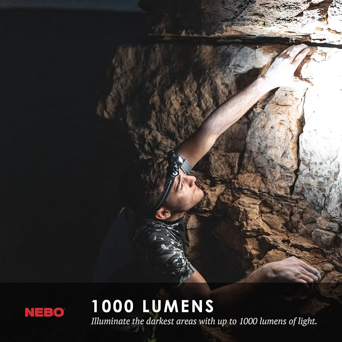 NEBO Transcend Rechargeable Headlamp | 1000 Lumens, 5 Light Modes, Detachable - Image 7