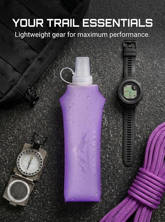 Zelvot Running Vest Soft Flask, BPA-Free 500ml Collapsible Water Bottle - Image 8