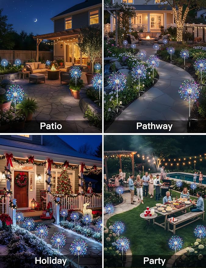 suddus Solar Garden Lights Outdoor Waterproof Decorative, Solar Fairy Lights - Image 4