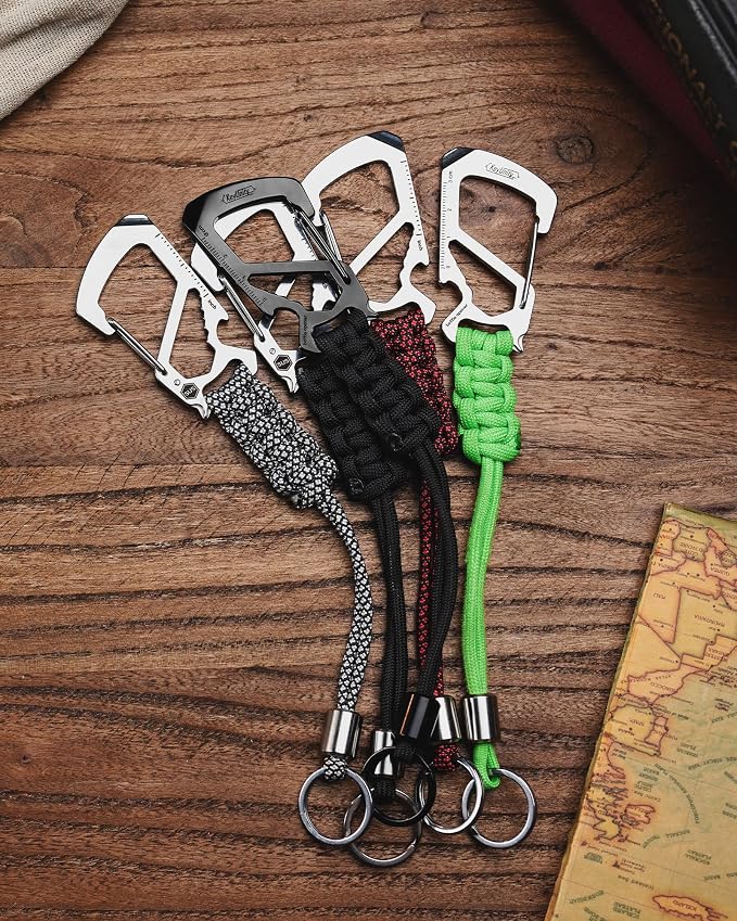 KeyUnity KC04 Paracord Keychain Carabiner Clip, Braided Lanyard - Image 6