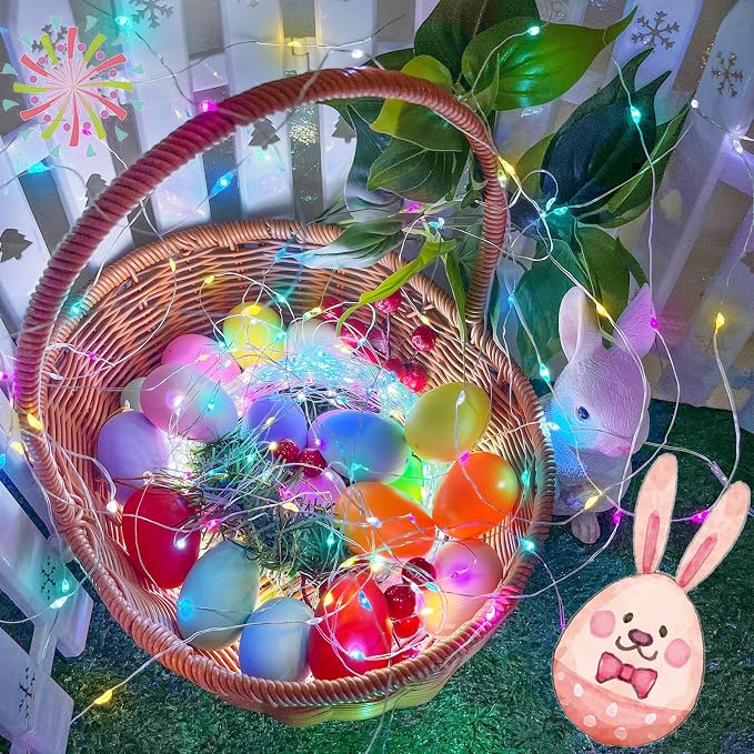 4-Pack Easter Lights Battery Operated, Pastel Fairy Lights - Image 5