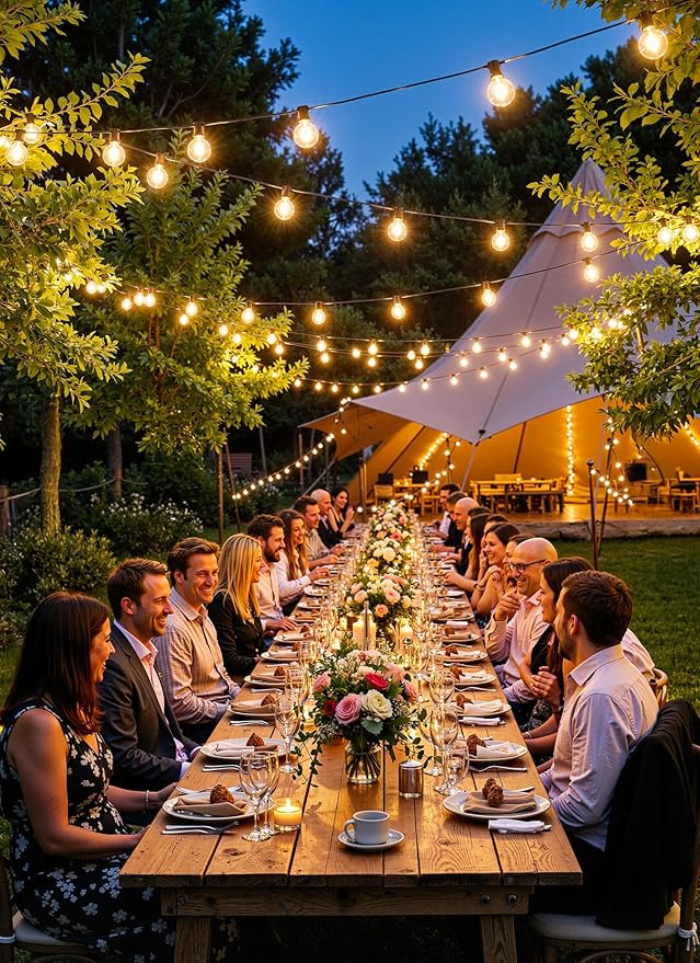 Brightown Outdoor String Lights, 100FT Shatterproof LED Patio Lights - Image 5