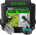GEARit 50 Ft Extension Cords 16/3 Gauge 360° Rotating Plug Outdoor/Indoor SJTW by GEARit